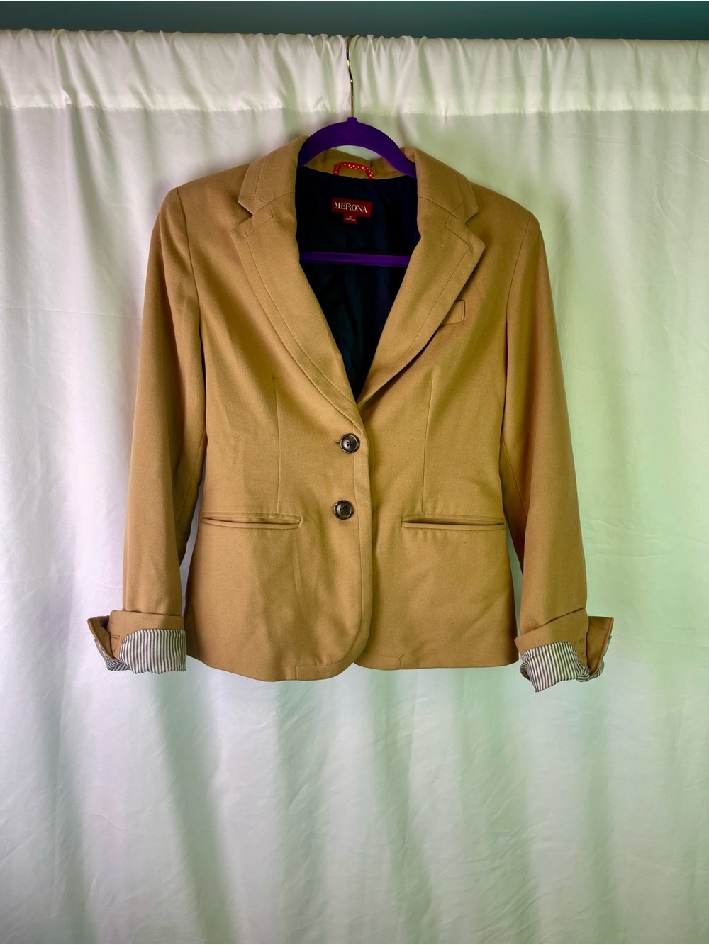 Merona Camel Tan Women's Tailored Blazer Size 2